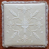 Embroidered White Chalice Pall